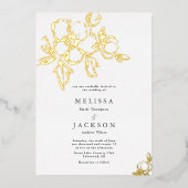 Invitation En Aluminium Élégante floraison Mariage (Recto)