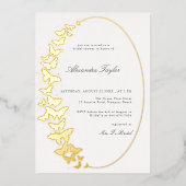 Invitation En Aluminium Élégante Formal Classic Butterfly Boho Frame Brida (Recto)