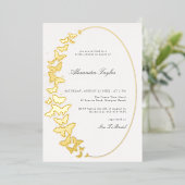 Invitation En Aluminium Élégante Formal Classic Butterfly Boho Frame Brida (Debout devant)