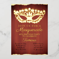Elégante Mascarade Rouge Seizième anniversaire
