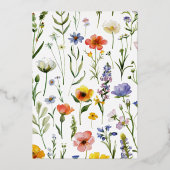 Invitation En Aluminium Elégante Pastel Fleur sauvage Garden Graduation Pa (Verso)