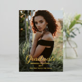 Invitation En Aluminium Élégante photo minimaliste simple (Debout devant)