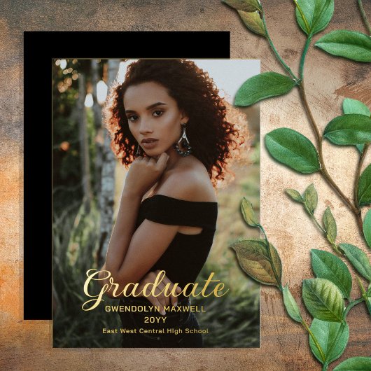 Invitation En Aluminium Élégante photo minimaliste simple