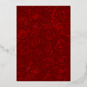 Invitation En Aluminium Elégante Quinceanera Rouge Rose Or (Verso)