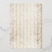 Invitation En Aluminium Élégante Sauvegarder Notre Date Véritable Huile &  (Verso)