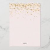 Invitation En Aluminium Élégante Soirée de Noël en or rose chaud (Verso)
