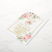 Invitation En Aluminium Élégante Soirée Thé de mariée à l'or FOIL rose (Rotation)