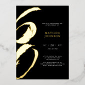 Invitation En Aluminium Élégante typographie moderne 60e anniversaire (Recto)