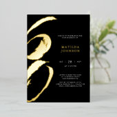 Invitation En Aluminium Élégante typographie moderne 60e anniversaire (Debout devant)