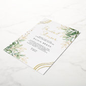 Invitation En Aluminium Elégante verdure Eucalyptus Fête des mariées moder (Rotation)