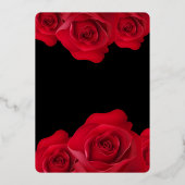 Invitation En Aluminium Élégants Roses et flacon photo Enregistrer la date (Verso)