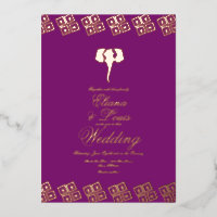 Éléphant d'Ankara africain violet Mariage Pressé  