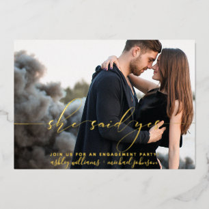 Invitation En Aluminium Elle A Dit Oui Photo Moderne