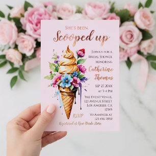 Invitation En Aluminium Elle a été ramassée Fête de mariage avec de la gla