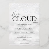 Invitation En Aluminium Elle est sur le nuage 9 Dreamy Elegant Fête des ma (Recto)