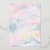 Invitation En Aluminium Elle est sur le nuage 9 Rose Gold Elegant Fête des (Verso)