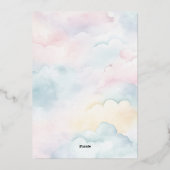 Invitation En Aluminium Elle est sur le nuage 9 Rose Gold Elegant Fête des (Verso)