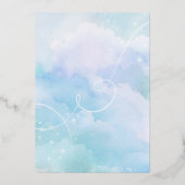 Invitation En Aluminium Elle est sur le nuage neuf nuptiale de douche Invi (Verso)