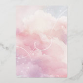 Invitation En Aluminium Elle est sur le nuage neuf nuptiale de douche Invi (Verso)