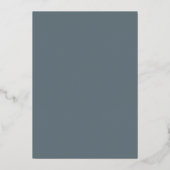 Invitation En Aluminium EMELIA Bleu foncé Mariage simple Boho (Verso)