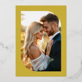 Invitation En Aluminium Emerald Green & Gold Gatsby Art Deco Wedding (Verso)