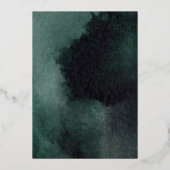 Invitation En Aluminium Emerald Green Mariage : Aquarelle or (Verso)