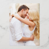 Invitation En Aluminium Emerald Green Photo Photo Mariage moderne (Verso)