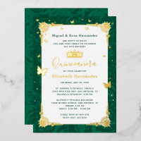 Emerald Green Quinceañera Elegant Papillon