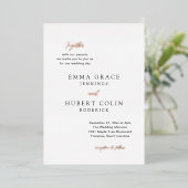 Invitation En Aluminium Emma Elegant Wedding (Debout devant)