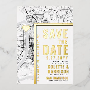 Invitation En Aluminium Emplacement d'amour Baton Rouge   Mariage Enregist