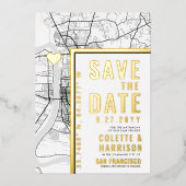 Invitation En Aluminium Emplacement d'amour Baton Rouge | Mariage Enregist (Recto)