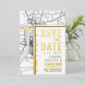 Invitation En Aluminium Emplacement d'amour Baton Rouge | Mariage Enregist (Debout devant)