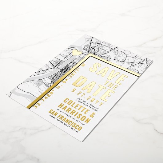 Invitation En Aluminium Emplacement d'amour Baton Rouge | Mariage Enregist (Rotation)