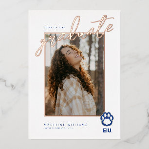 Invitation En Aluminium Empreinte de panthère Panthers de l'Eastern Illino