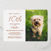 Invitation En Aluminium Empreintes de pattes mignons Animaux de compagnie  (Recto)