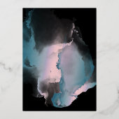 Invitation En Aluminium Encre d'alcool Ethereal Dusty Turquoise et Rose ro (Verso)