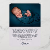 Invitation En Aluminium Enfant Fée aquarelle photo Godmère Proposition (Verso)