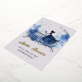 Invitation En Aluminium Enfant Fée aquarelle photo Godmère Proposition (Rotation)