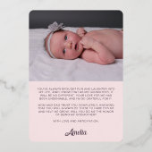 Invitation En Aluminium Enfant Fée aquarelle photo Godmère Proposition (Verso)