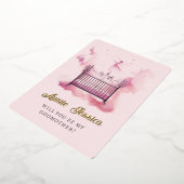 Invitation En Aluminium Enfant Fée aquarelle photo Godmère Proposition (Rotation)