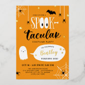 Invitation En Aluminium Enfants mignons Spooktacular Halloween Anniversair (Recto)