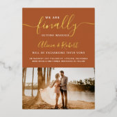 Invitation En Aluminium Enfin enregistrer le script date en terre cuite ph (Recto)