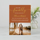 Invitation En Aluminium Enfin enregistrer le script date en terre cuite ph (Debout devant)