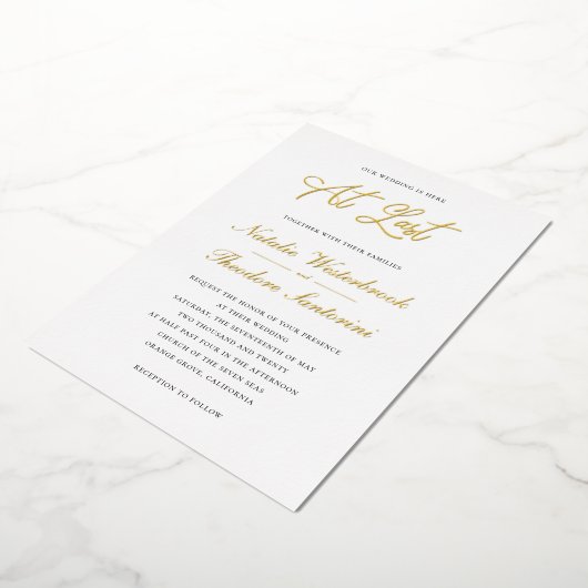 Invitation En Aluminium Enfin Mariage (Rotation)
