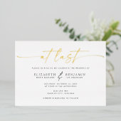 Invitation En Aluminium Enfin Mariage Horizontal (Debout devant)