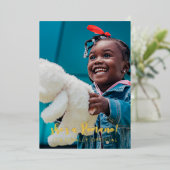 Invitation En Aluminium Enfin Nom officiel 2 Photos Adoption (Debout devant)