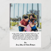 Invitation En Aluminium Enfin Nom officiel 2 Photos Adoption (Verso)