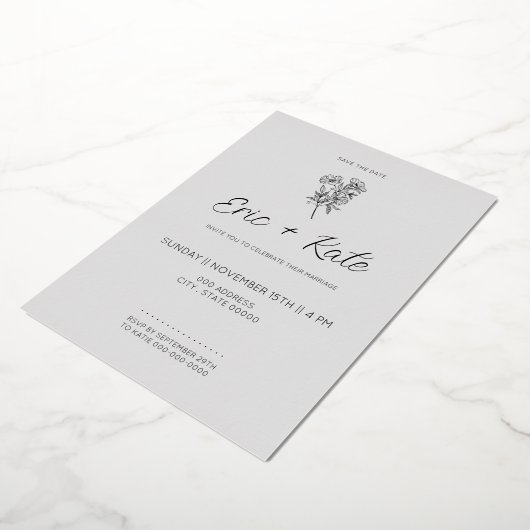 INVITATION EN ALUMINIUM ENREGISTRER LA DATE (Rotation)