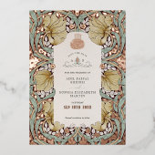 Invitation En Aluminium Enregistrer la date Dusty bleu musulman musulman M (Recto)