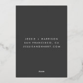 Invitation En Aluminium Enregistrer la date Full Photo Modern manuscrit Or (Verso)
